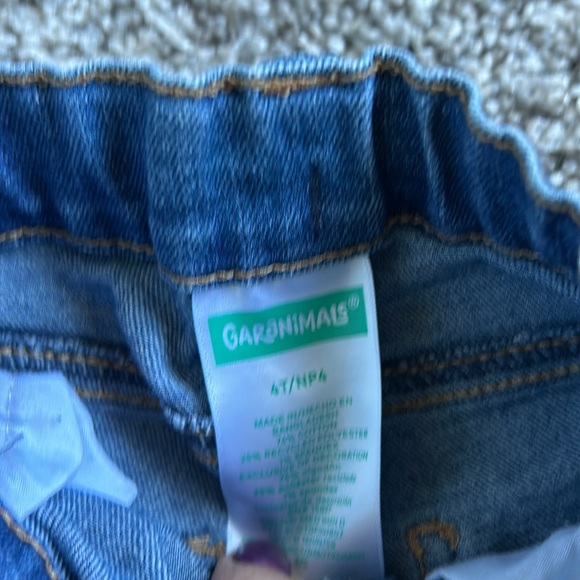 Garanimals toddler girl jeans size 4T with adjustable waist and snap closure - Picture 3 of 7